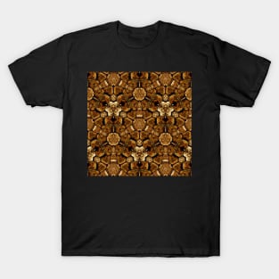 Brown Snakeskin Texture Artistic Pattern Number 1 T-Shirt